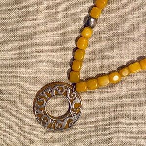 Silpada Serpentine, Leather, and Silver Necklace